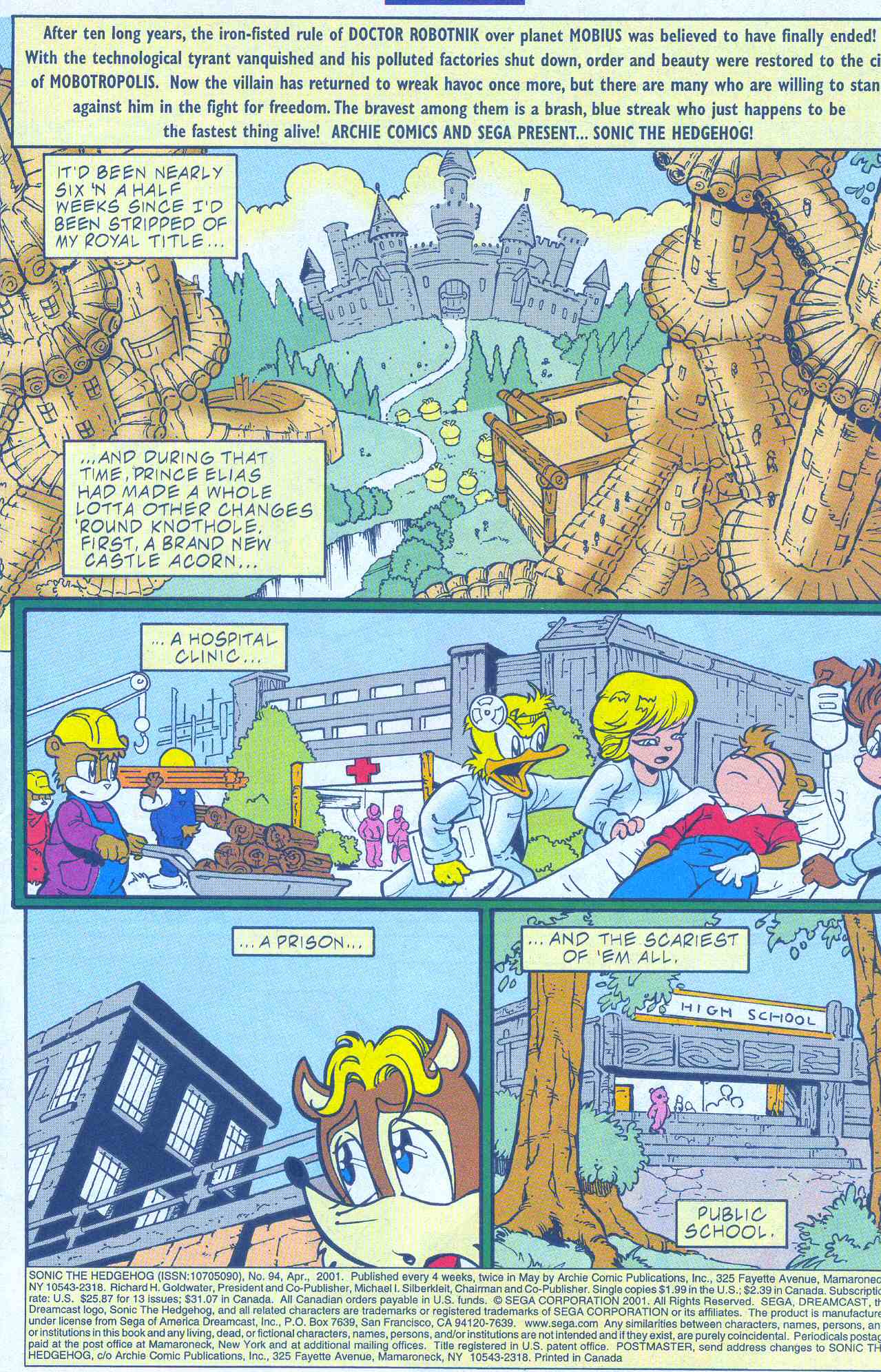 Sonic - Archie Adventure Series April 2001 Page 01